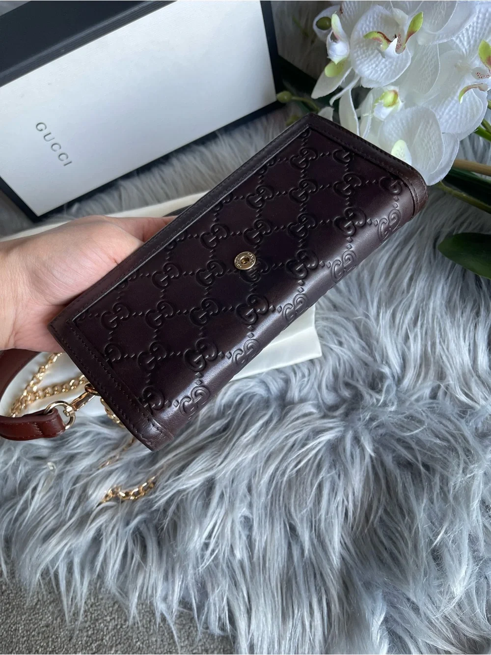 Authentic Gucci vintage GG marmont long wallet